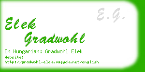 elek gradwohl business card